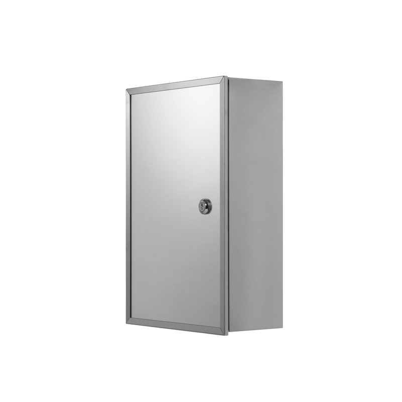 Fife 245.11mm W 400.05mm H Surface Framed Medicine Cabinet Mirror 1 Fixed