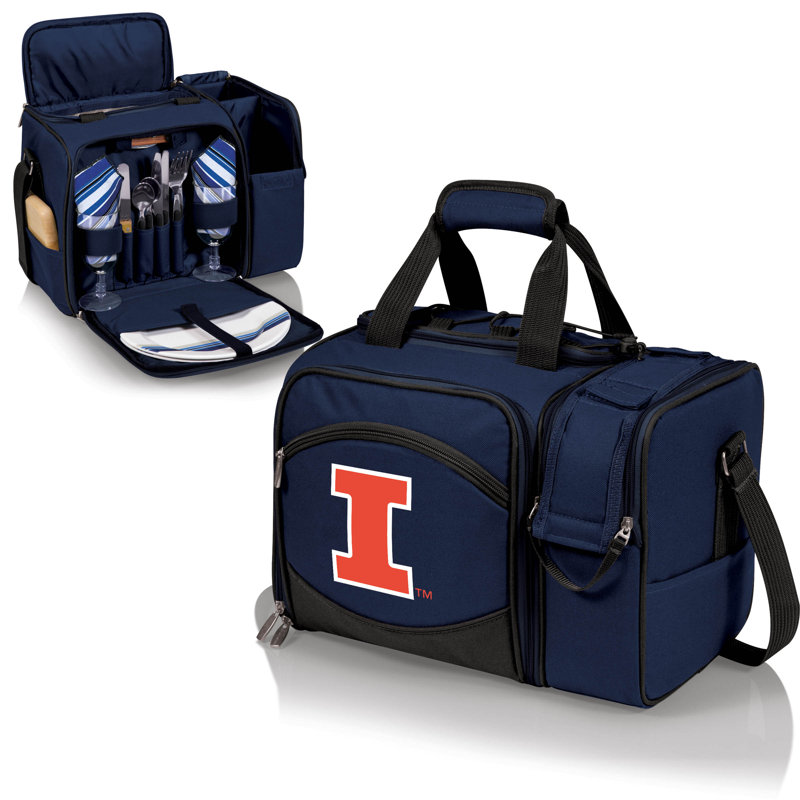 Refroidisseur à pique-nique isolé NCAA, Bleu marine, Fighting Illini de l'Université de l'Illinois