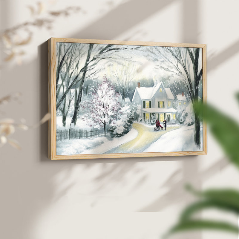 Art de Noël - DCLIV - Reproduction encadrée - Restickable, Naturel, H 22 po x l 28 po