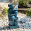 Fontaine solaire d'extérieur 28,7 "à 4 niveaux Wakiyan avec lumières DEL-1855075570