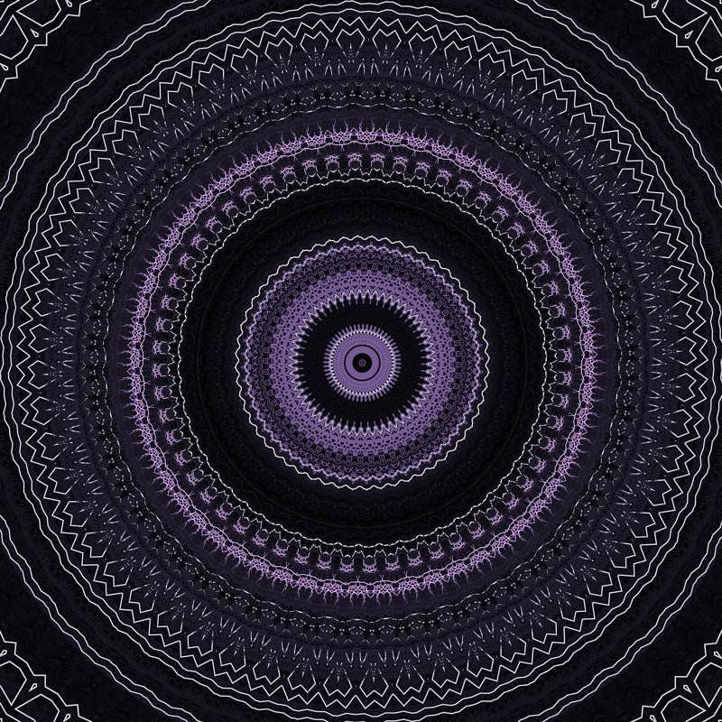 Mandala bohémien royal, H 30 po x l 30 po