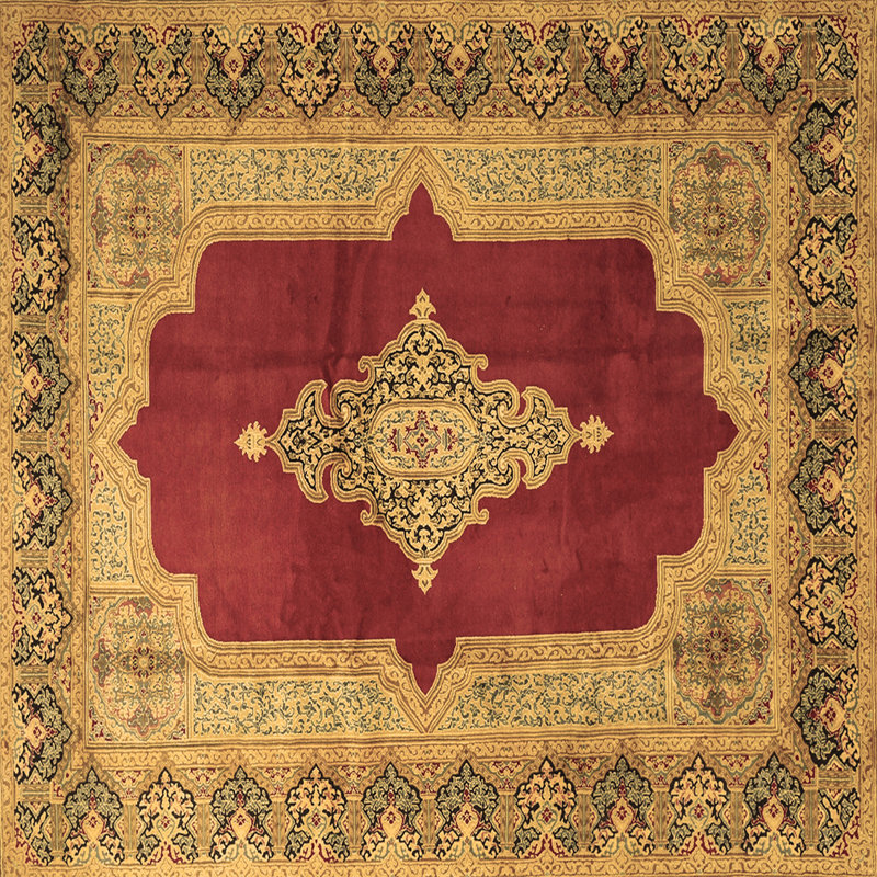 Tapis brun traditionnel Traditional 1826, Carré 8 pi