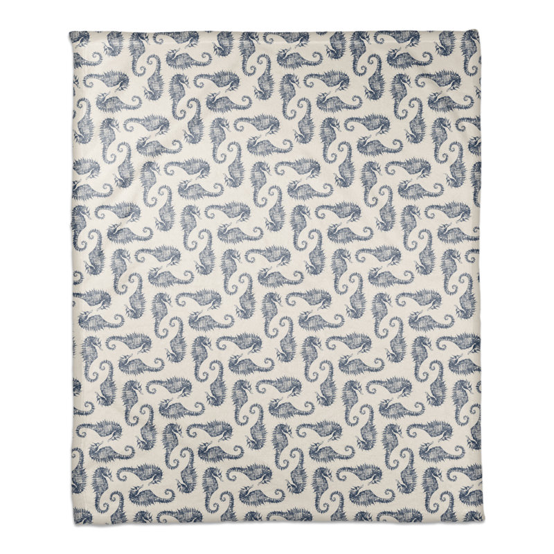 Hand Woven Throw Blanket, Navy
