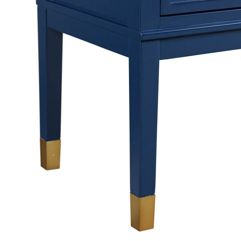 Table de chevet 1 tiroir Averie, Bleu marine