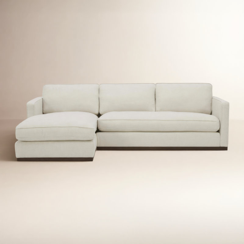 Bobbi Upholstered L-Shaped Sectional, Effie Linen Performance Weave, Left Hand Facing