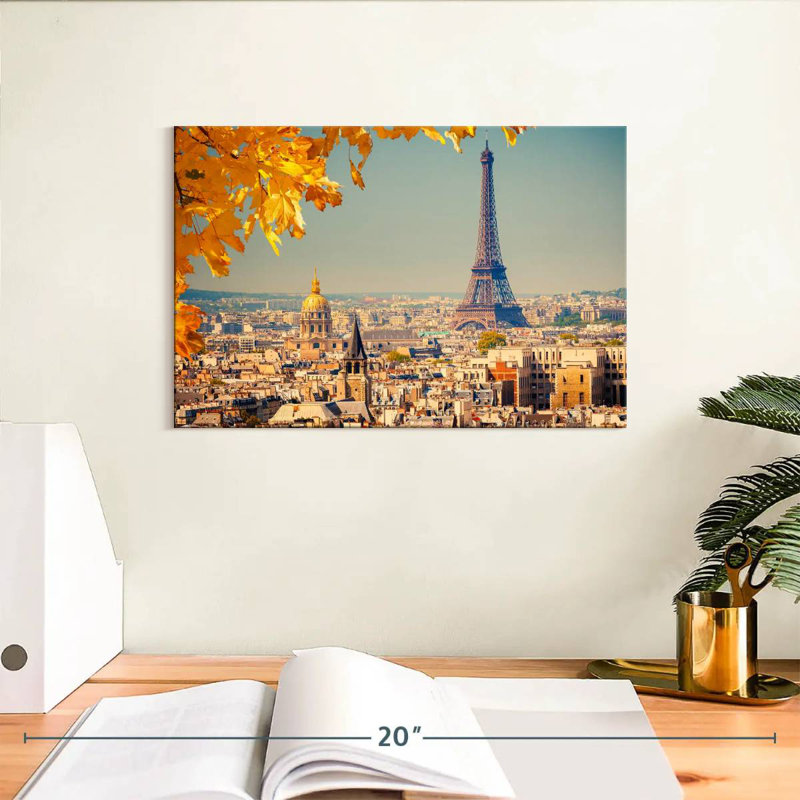 Ravi Autumn Eiffel Tower Skyline, 8" H x 12" W