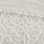 Ensemble de literie chic en chenille de coton, blanc cassé, style maison de campagne pour des chambres confortables