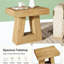 Table de bout unique avec base trapézoïdale