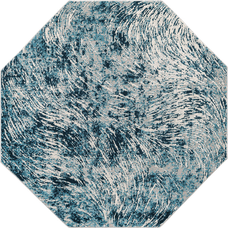 Abstract Indoor Rug, Octagon 6' x 6'