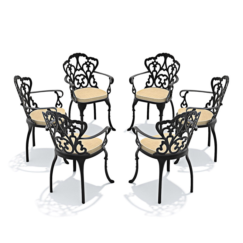 Ensemble de 6 chaises de patio en aluminium, 6