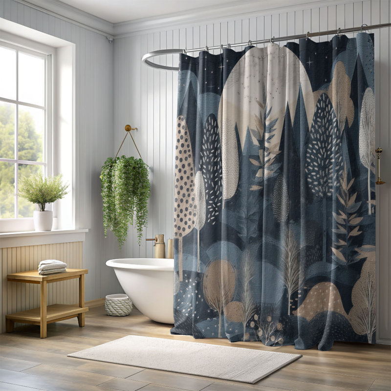 Rideau de douche Kubecki, H 74 po x l 71 po