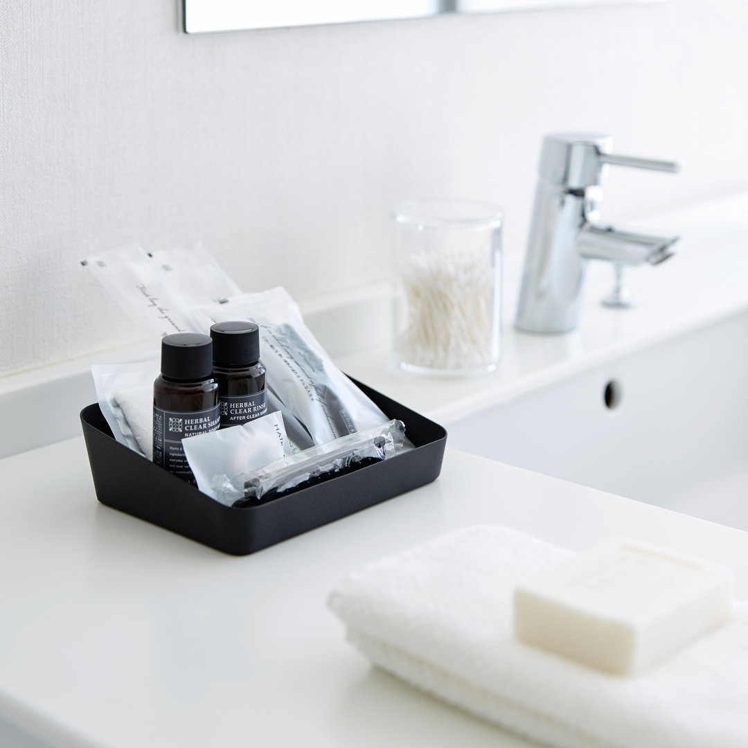 Yamazaki Home Space Saving Vanity Tray, Sloped, Steel, Large Yamazaki Home 