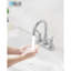 Robinet de salle de bain moderne 2 avec pivot à 360 degrés, 4 pouces, or brossé, bonde escamotable, facile à installer, plomb, zéro-128135514