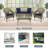 Yamada 4 - Person Patio Conversation Set with Cushions-37026431-37026428