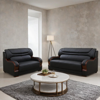 Shamim 2 - Piece Genuine Leather Living Room Set