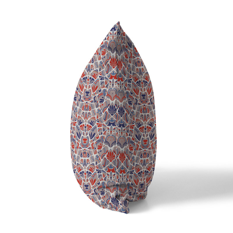 Coussin Wildflower Lagoon, H 20 po x l 20 po, Bleu / blanc / rouge