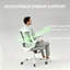 Fauteuil de bureau, fauteuil de bureau ergonomique Comfort Home, fauteuil de jeu à roulettes à dossier moyen, hauteur réglable, soutien lombaire, accoudoir rabattable-202091579