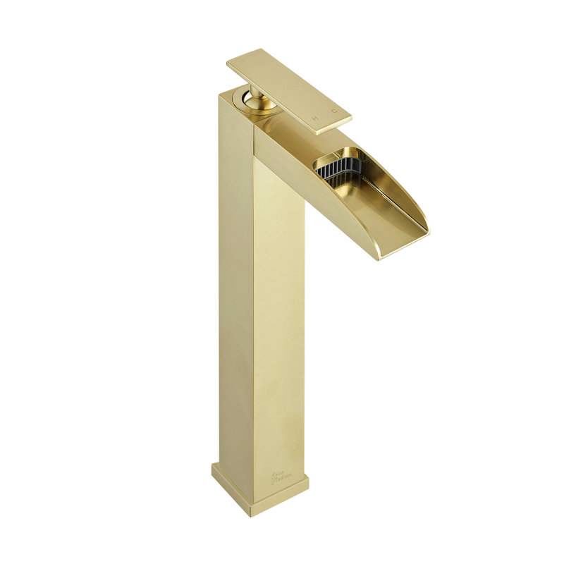 Concorde Single Hole, Single-Handle, High Arc Waterfall, Bathroom Faucet, Brushed Gold
