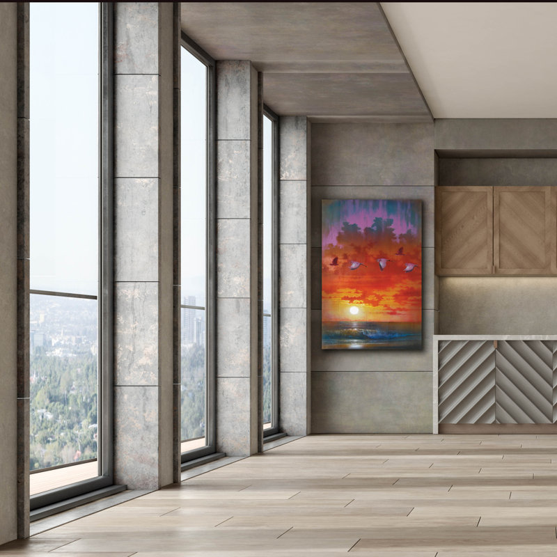 «Flight Home» par James Mazzotta, art mural sur toile, H 60 po x l 40 po x P 1,5 po