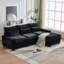 Canapé modulaire en chenille 99 po Kamanda avec repose-pieds et coussins de dossier Kamanda-118568670