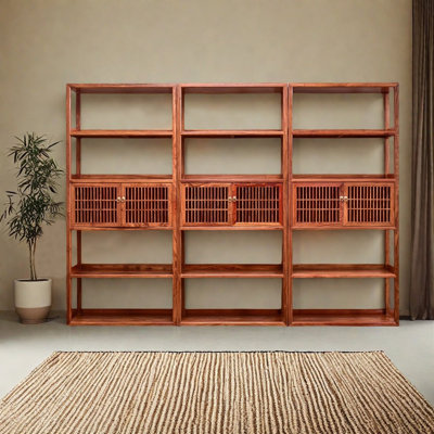 Bibliothèque en bois massif de style rétro