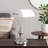 Kandace Antique Vintage  Chrome  Sleek White Glass Shade Bankers Table Lamp With Pull Switch For Living Room-129105555-122625798