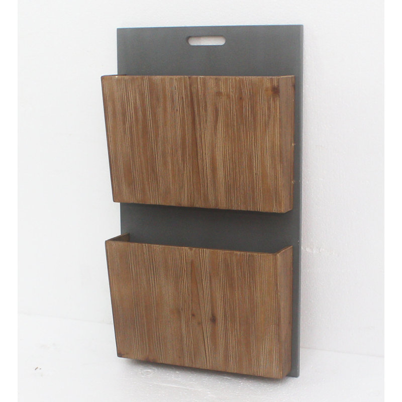 Support pour magazines à 2 niveaux en bois Ingle