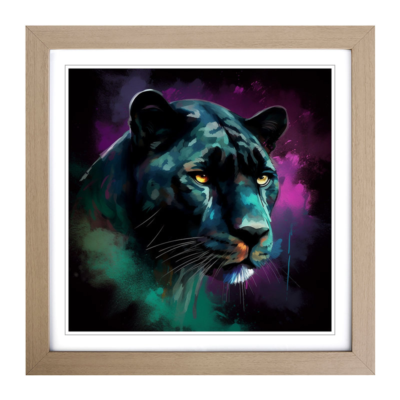 Panther - Framed Print, Oak