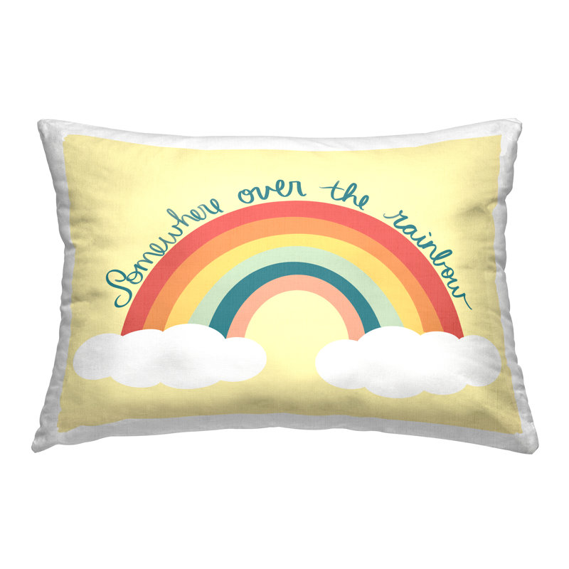 Coussin décoratif imprimé Somewhere Over Rainbow par Ashley Singleton