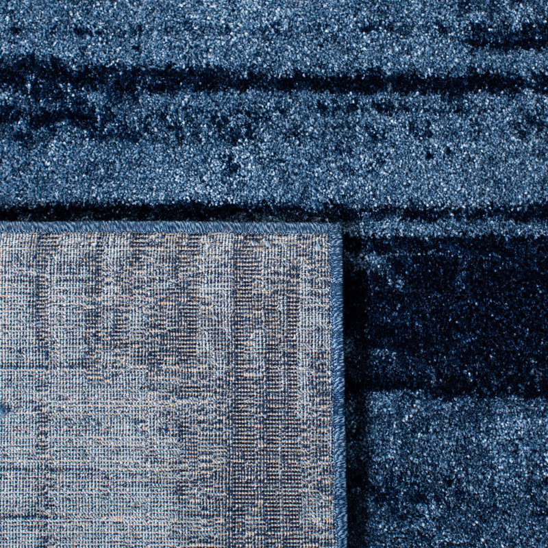 Tapis abstrait Socorro, Rectangle 5 pi 3 po x 8 pi, Blue