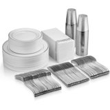 Plastic Party Supplies Kit For 50 Guests