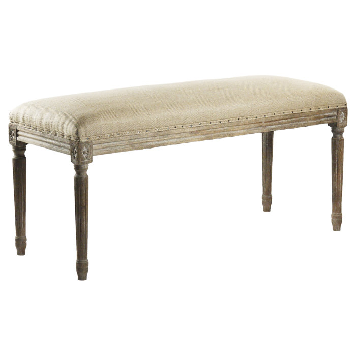 Lille Upholstered Dining Bench, Beige