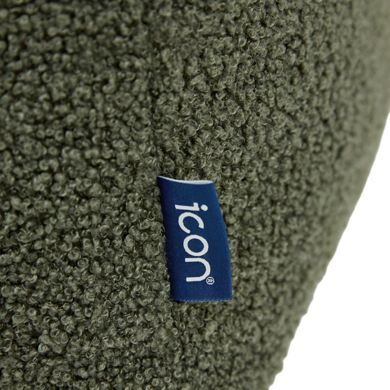 35cm Wide Square No Pattern Pouffe Ottoman, Olive