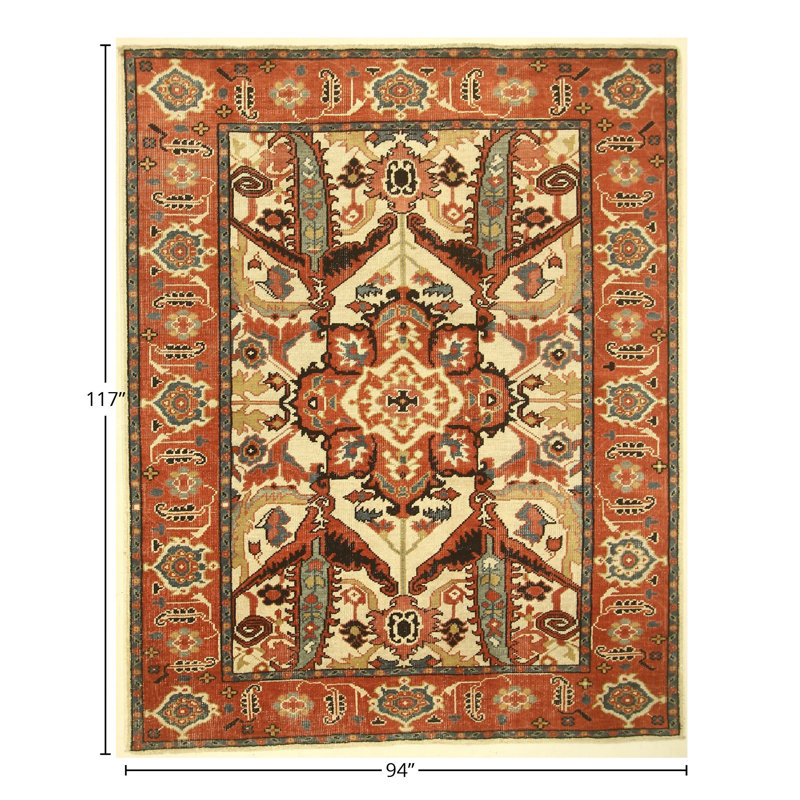Handmade Cotton and Wool Oriental Area Rug