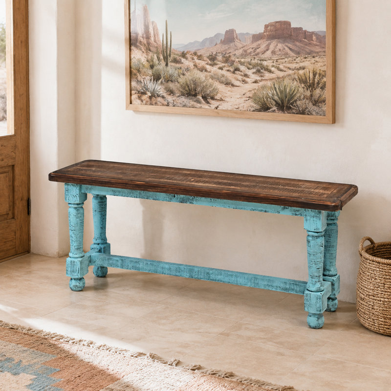 4' Rough Wood Bench