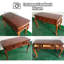 Bureau rectangulaire à 3 tiroirs en bois massif brun noisette