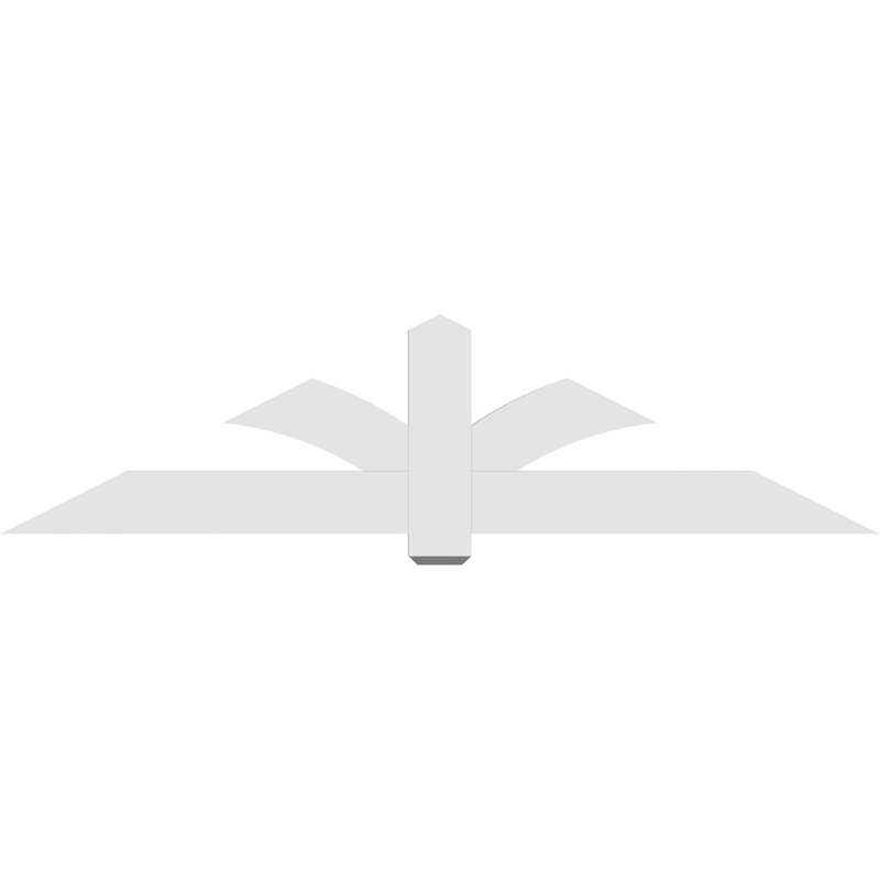 Support pour pignon en PVC Redmond, H 21 po x l 84 po (pas: 6/12), P 2 po x F 6 po