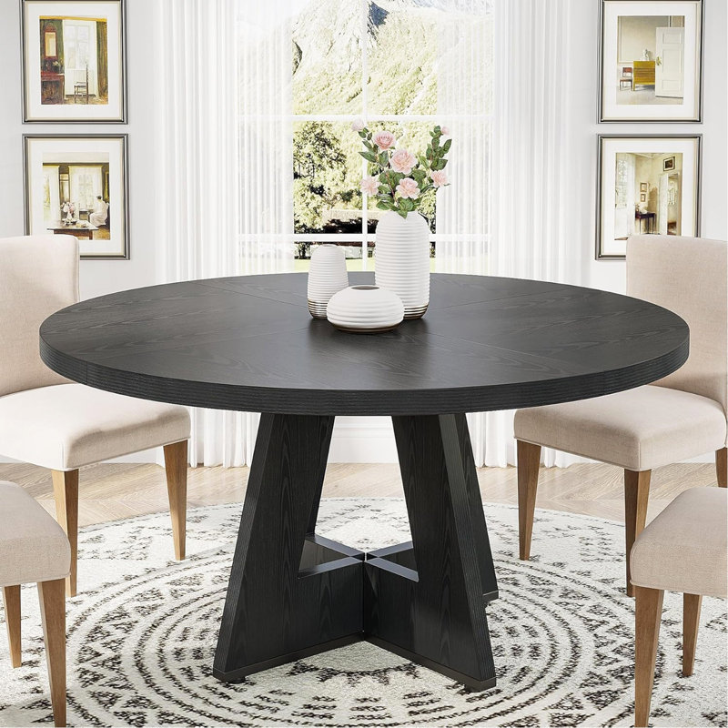 Table de salle à manger de 47 po Farmhouse, Noir