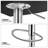 Modern Adjustable Bar Stools, Faux Leather Swivel Counter Height Barstools Chairs with Footrest-91760927