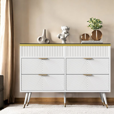 Antwane 120 cm W Glass Sideboard