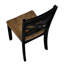 5 pièces 5 pièces de style moderne, table à 2 tons brun noir et 4 chaises pour la famille avec brun, rectangulaire avec sièges latéraux de rangement
