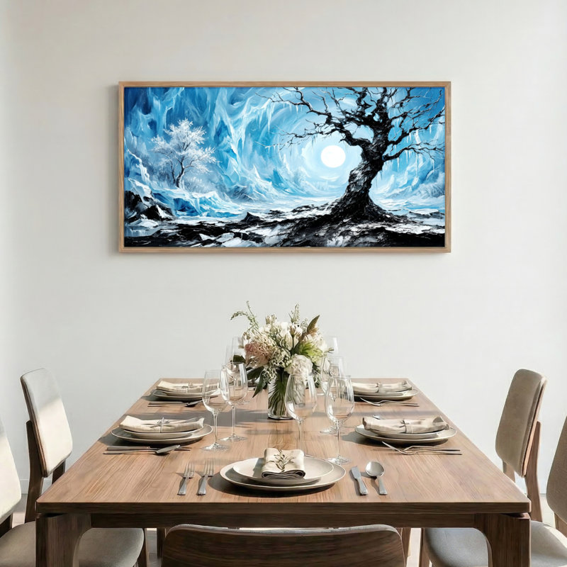 Tableau encadré sur toile « Arbre d'hiver », 122 x 61 cm (48 x 24 pouces), 1 pièce, 48x24inch