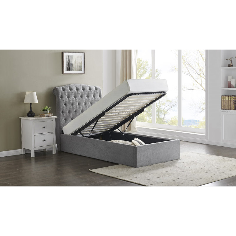 Campbell Upholstered Ottoman Storage Bed, Kingsize (5'), Natural