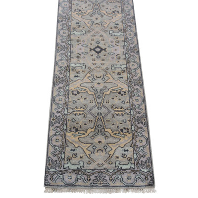Tapis de couloir 3x20 gris clair Oushak