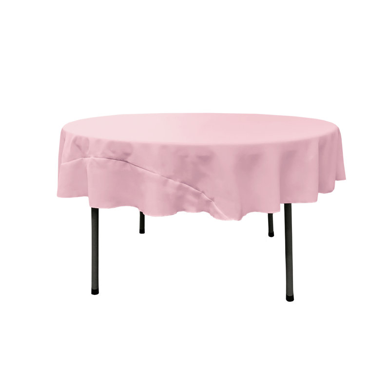 Nappe unie de couleur unie - Basics by Wayfair ™, Rose clair, Rond 72 po