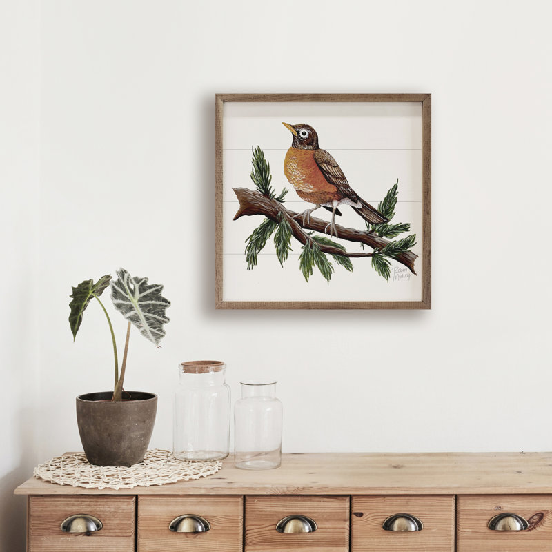 Spring Robin par Robin Sue Studio, H 24 po x l 24 po x P 1 po