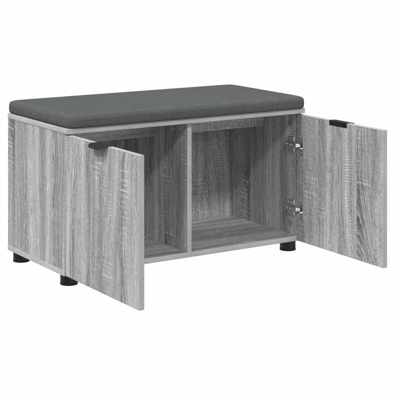 Storage Bench, 46cm H x 80cm W x 38cm D, Grey Sonoma
