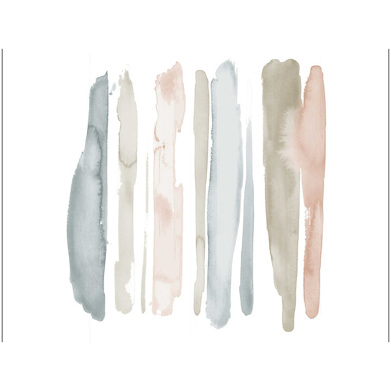 Aquarelle rayée biologique transitionnelle, H 36 po x l 48 po x P 1,25 po