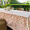 Nappe rectangulaire - Beatrice florale rose et verte