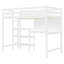 Lit mezzanine simple en bois avec tablettes, bureau et tableau d'écriture - Blanc (OLD SKU: LT000320AAK)-1286697907